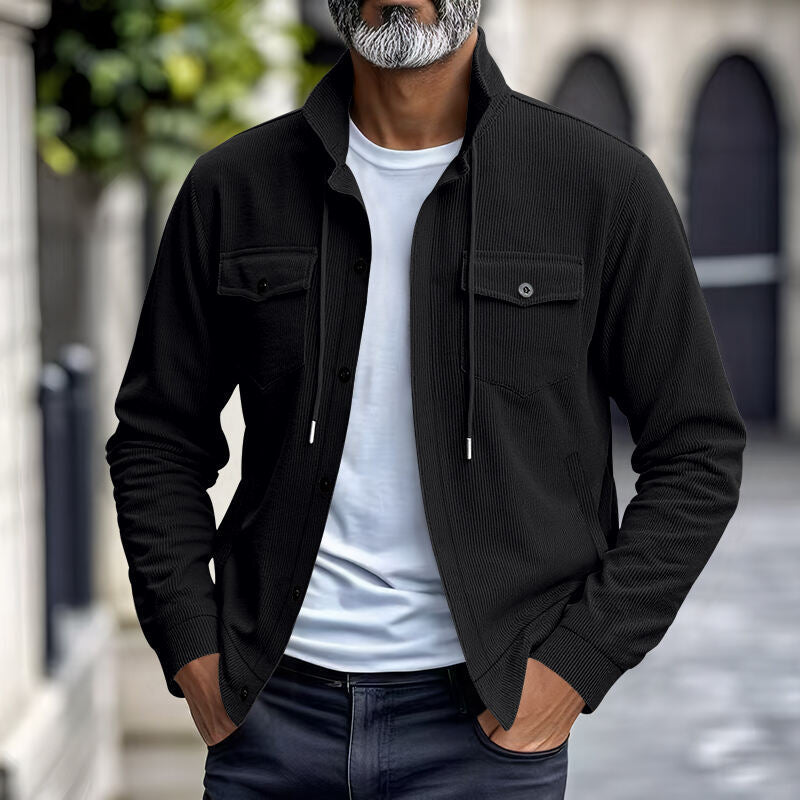 Herren Übergangsjacke mit Stehkragen und vielen Taschen