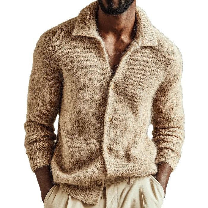 Herren Strick-Cardigan mit langen Ärmeln