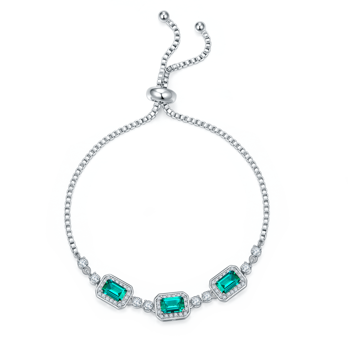 Sterlingsilber Armband mit Lab-Grown Edelsteinen
