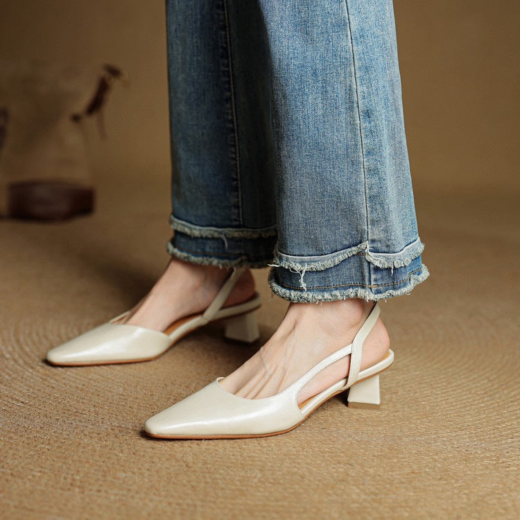 Retro-Sandalen mit Chunky-Absatz