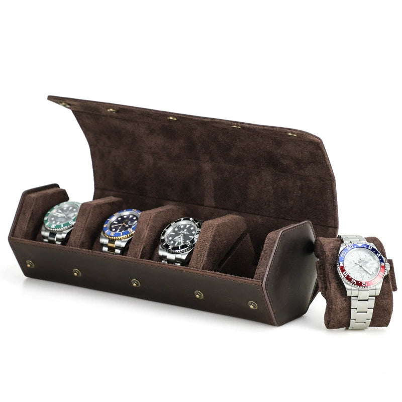 Uhrenaufbewahrungsbox aus Rindleder – braun – Bild 3 | LuxeStyle