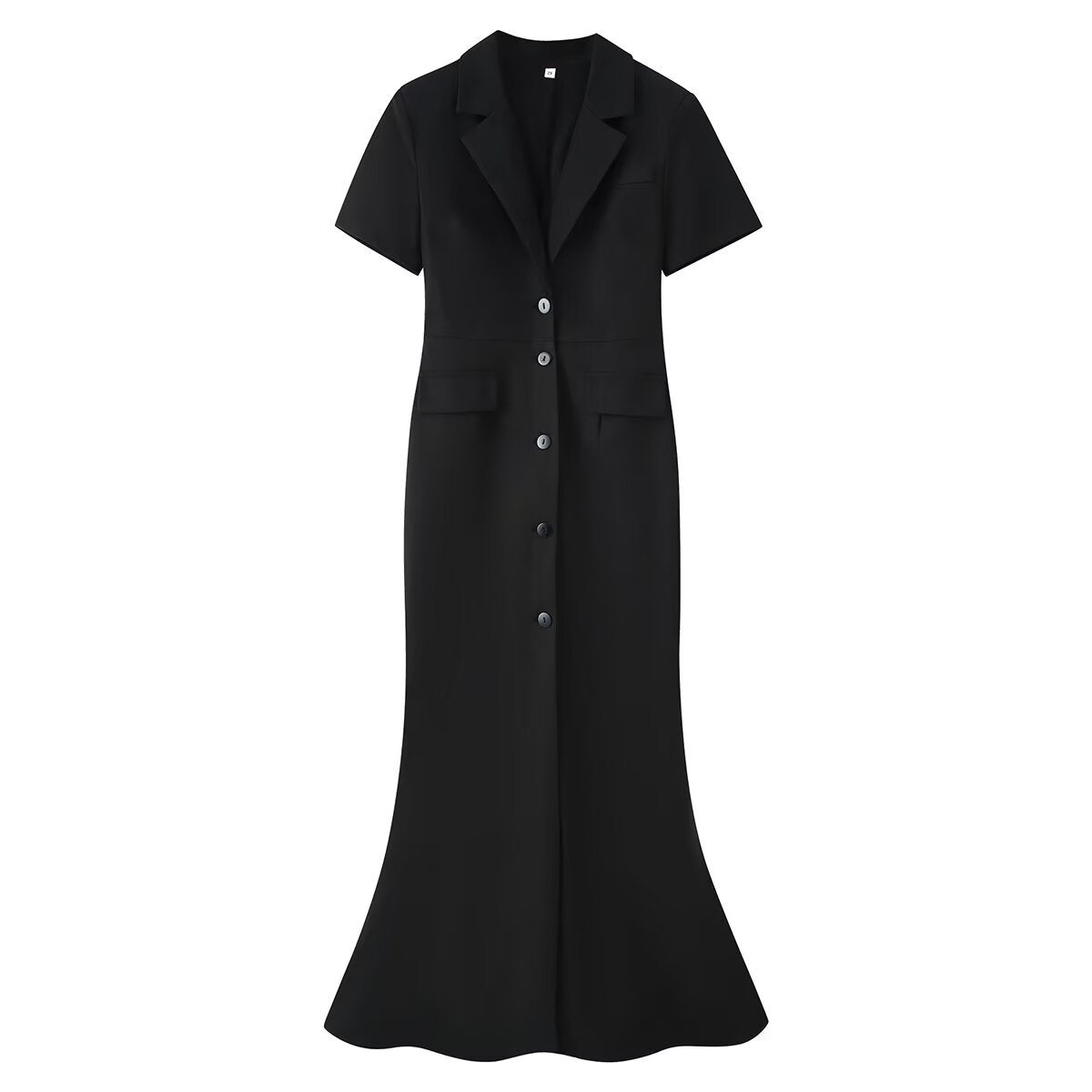 Einfarbiger Eleganter Damenkleid Fischschwanz-Design
