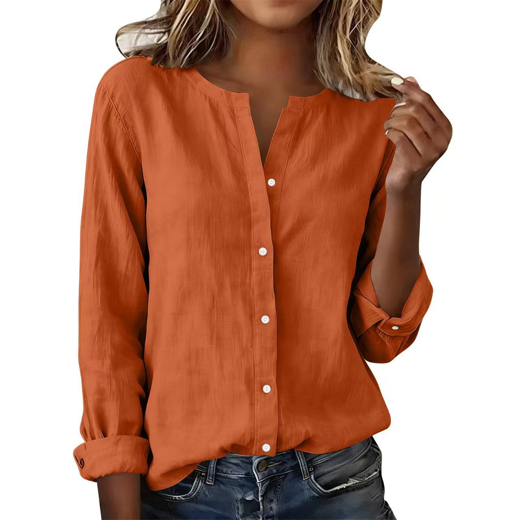 Bambus-Viskose Stehkragen-Shirt für Damen