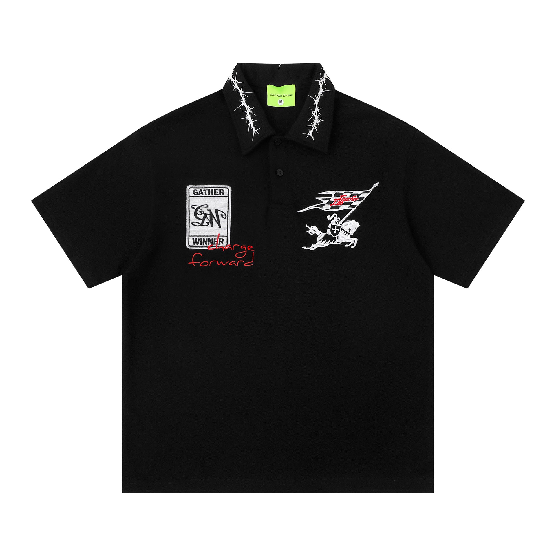 Retro-Polo mit Stickerei