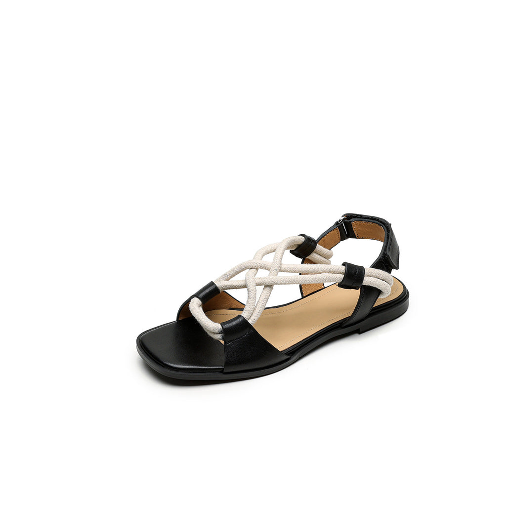 Echte Leder Sandalen mit Kreuzriemen