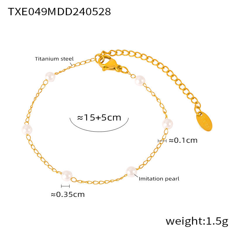 Damen Armband aus Titanstahl – Gold – Bild 5 | LuxeStyle