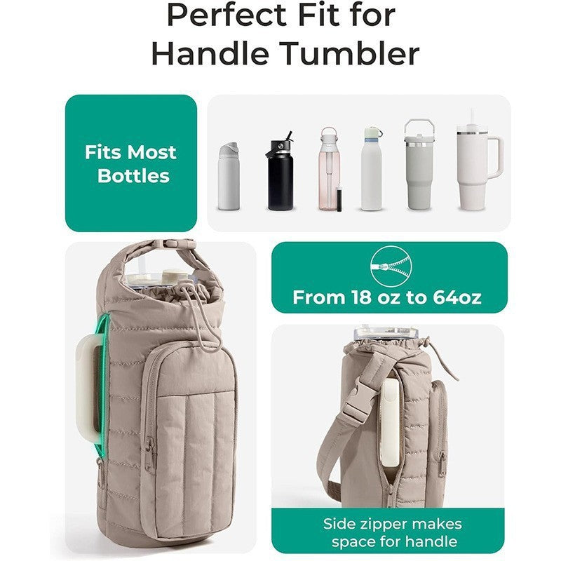 Isolierte Crossbody-Hülle für Trinkflaschen