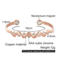 Kupferarmband mit Zirkon und Magneten