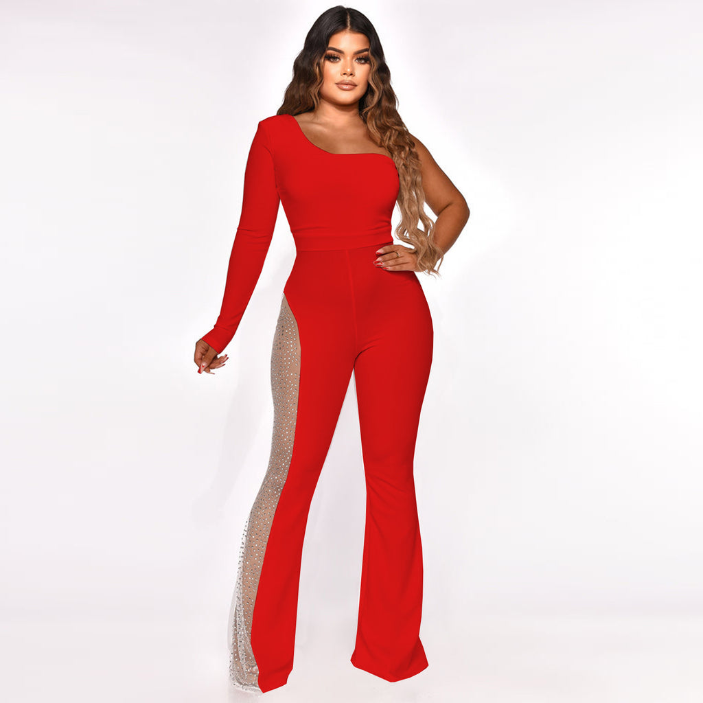 Mesh-Patchwork-Jumpsuit