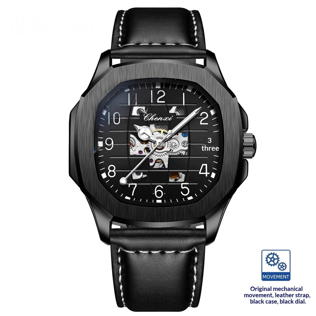 Quadratische mechanische Herrenarmbanduhr – Bild 6 | LuxeStyle