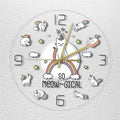 Acryl-Wanduhr 30 × 30 cm, modern, ohne Licht
