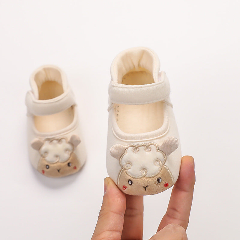 Niedliche Lammfarbene Baumwoll-Schlappen für Babys