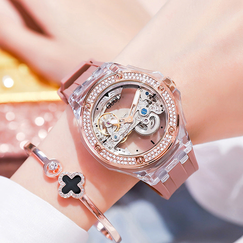Damen-Automatikuhr mit Silikonband – Bild 10 | LuxeStyle