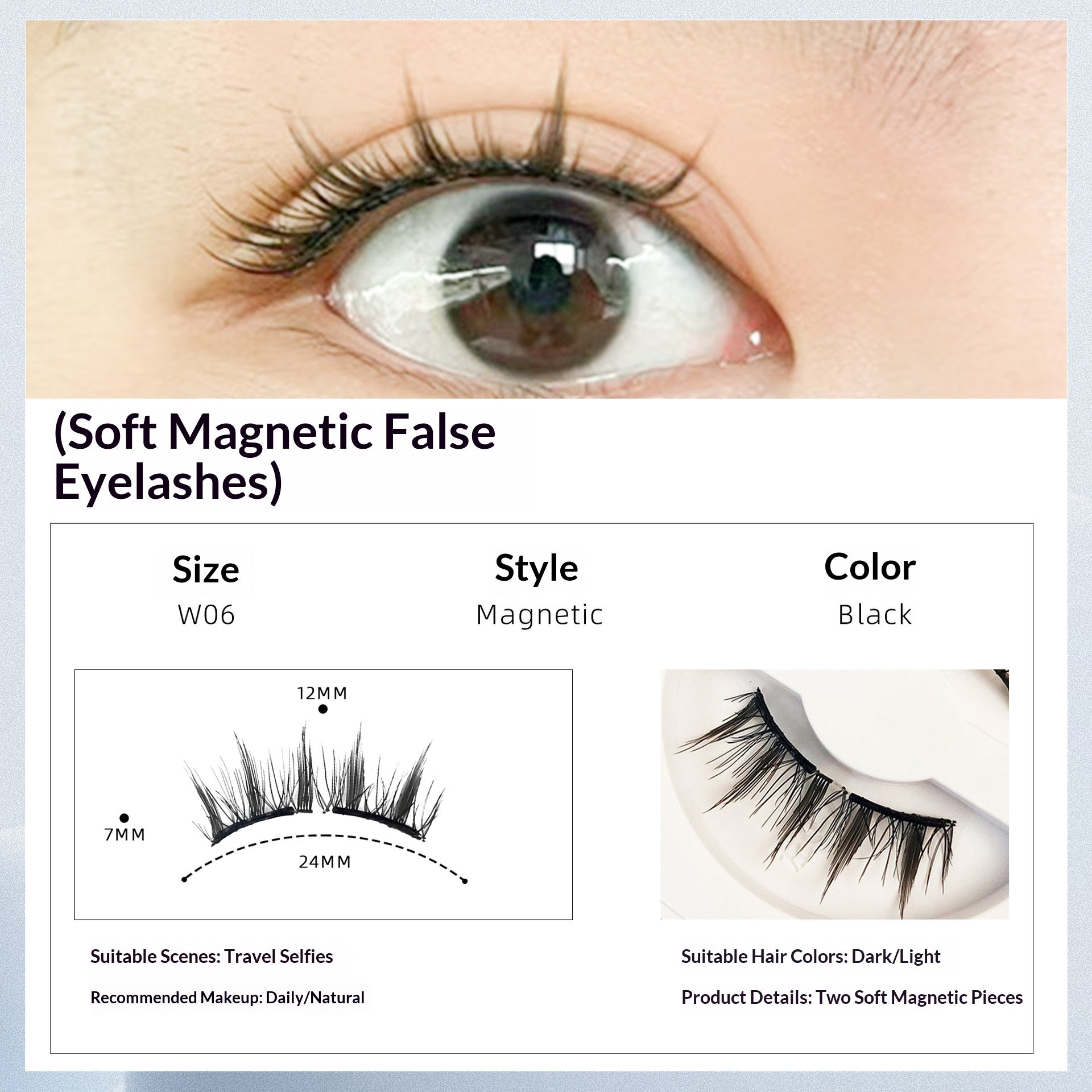 Weiche Magnet-Wimpern