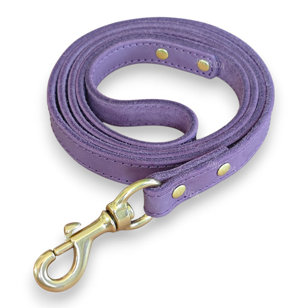 Hunde-Leine aus Vollleder mit Messing-Details