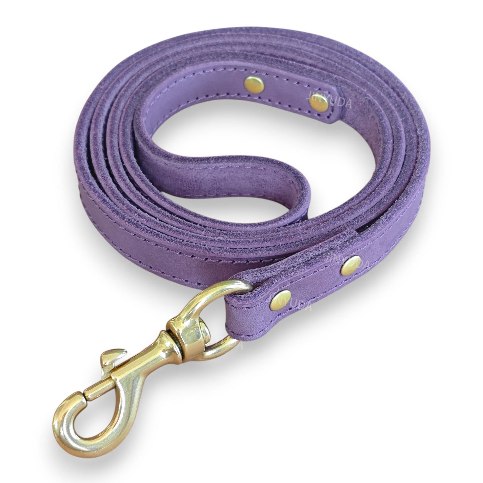 Hunde-Leine aus Vollleder mit Messing-Details