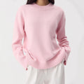 Lockerer Baumwoll-Strickpullover für Damen