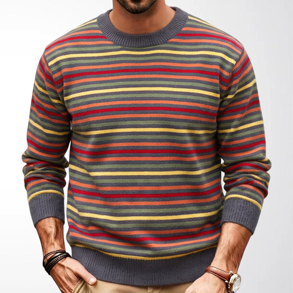 Slim-Fit Pullover mit Streifen | LuxeStyle