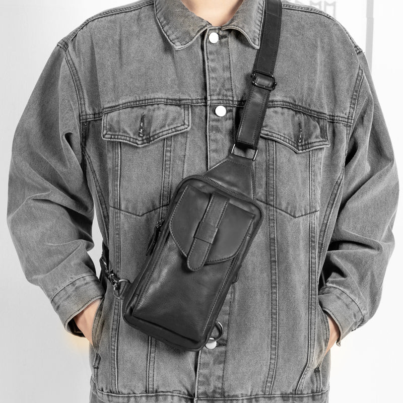 Männer Brusttasche aus Kuhleder – Bild 4 | LuxeStyle