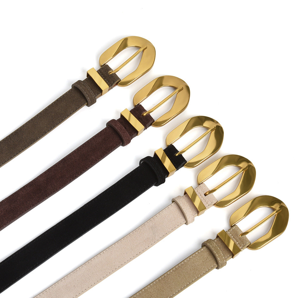 Cowhide-Belt mit Goldschloss – Bild 2 | LuxeStyle