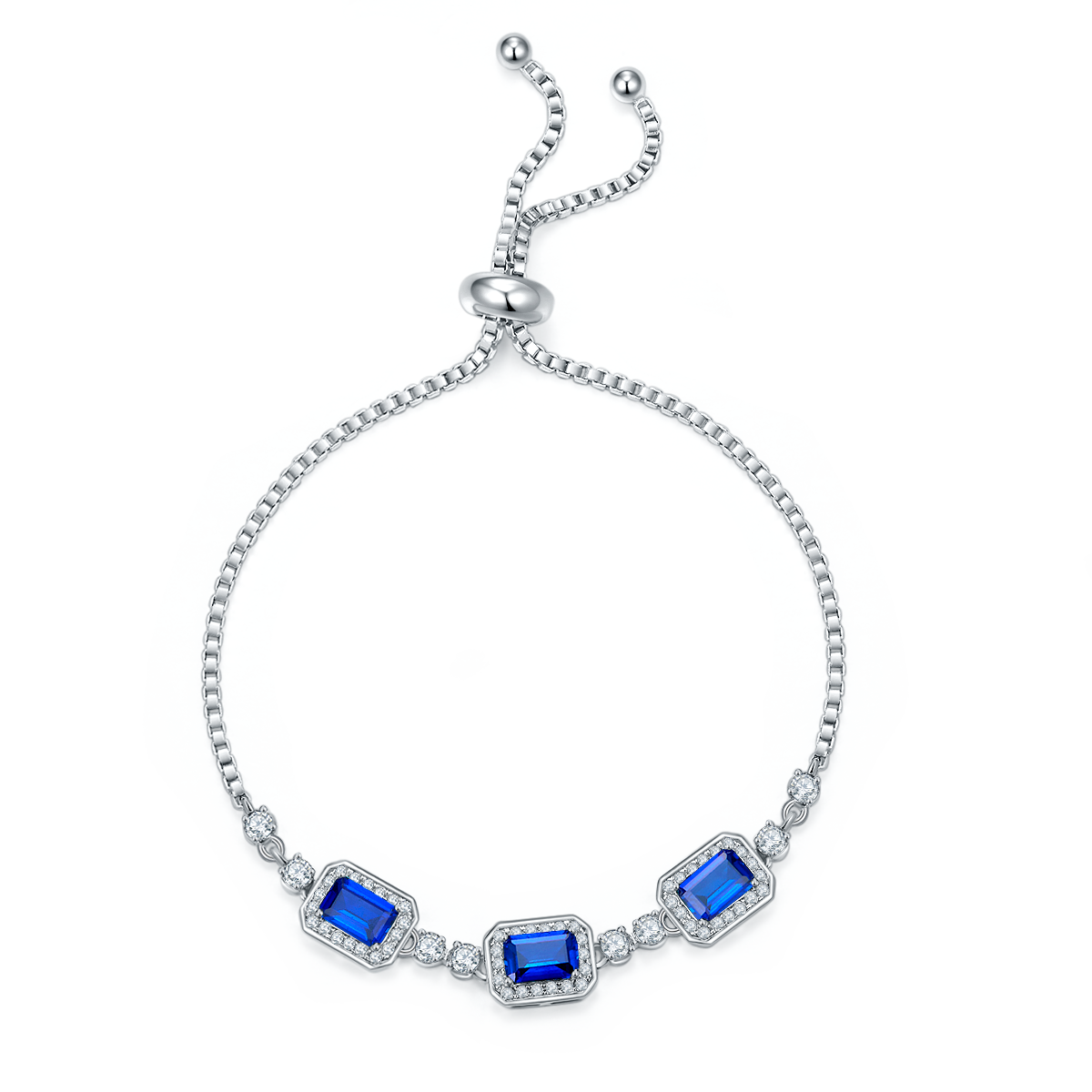 Sterlingsilber Armband mit Lab-Grown Edelsteinen