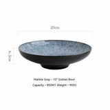 Farbe: Marmor Grau 10 Zoll