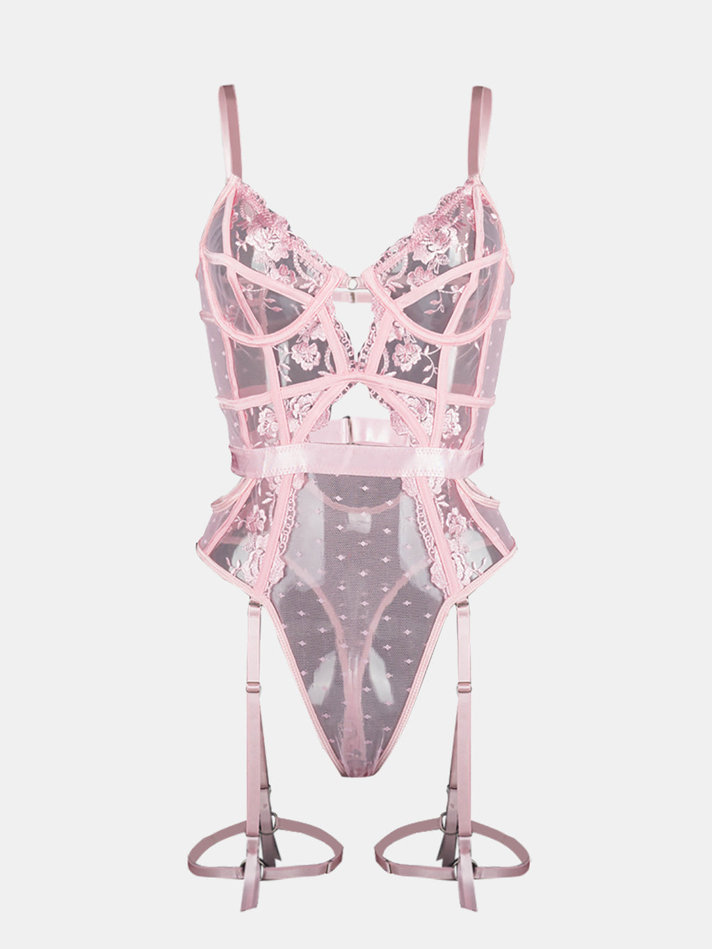Damen Body mit Spitze und Cut-Outs