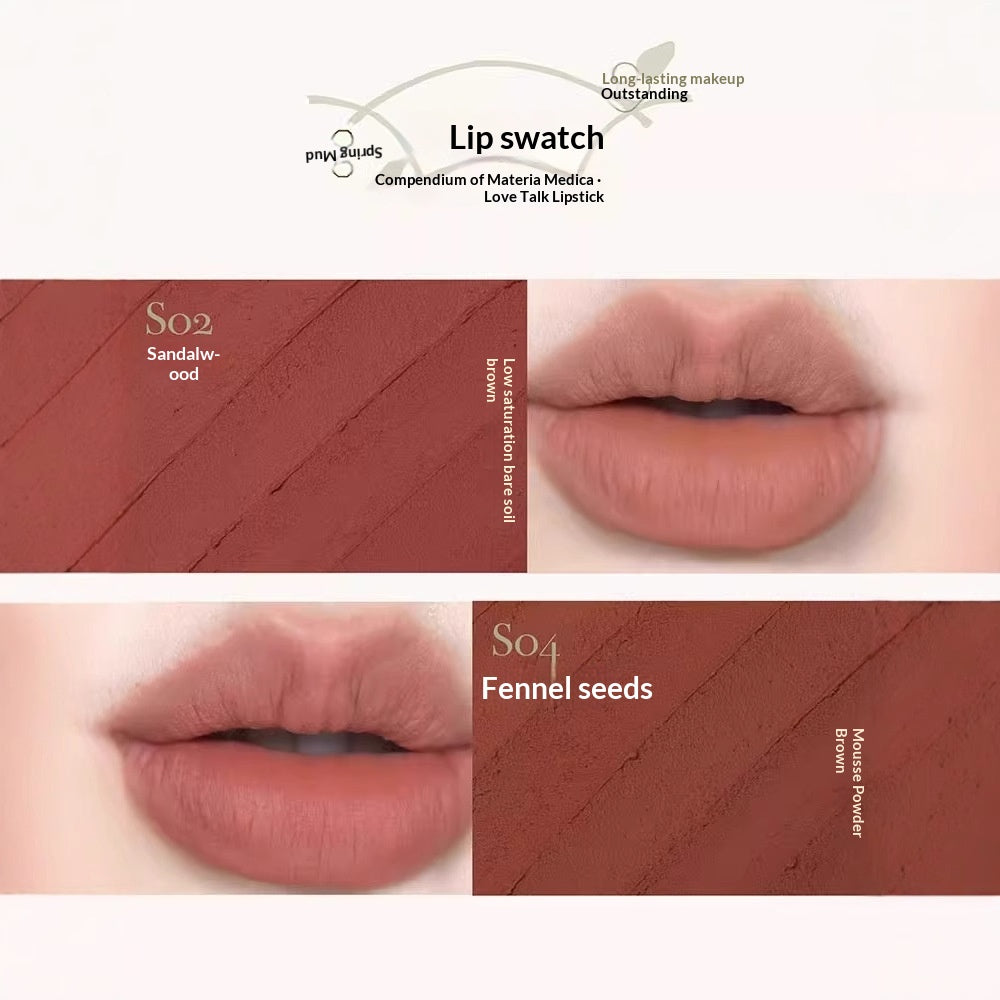 Matte Naturbraun Lippenstift für helle Haut
