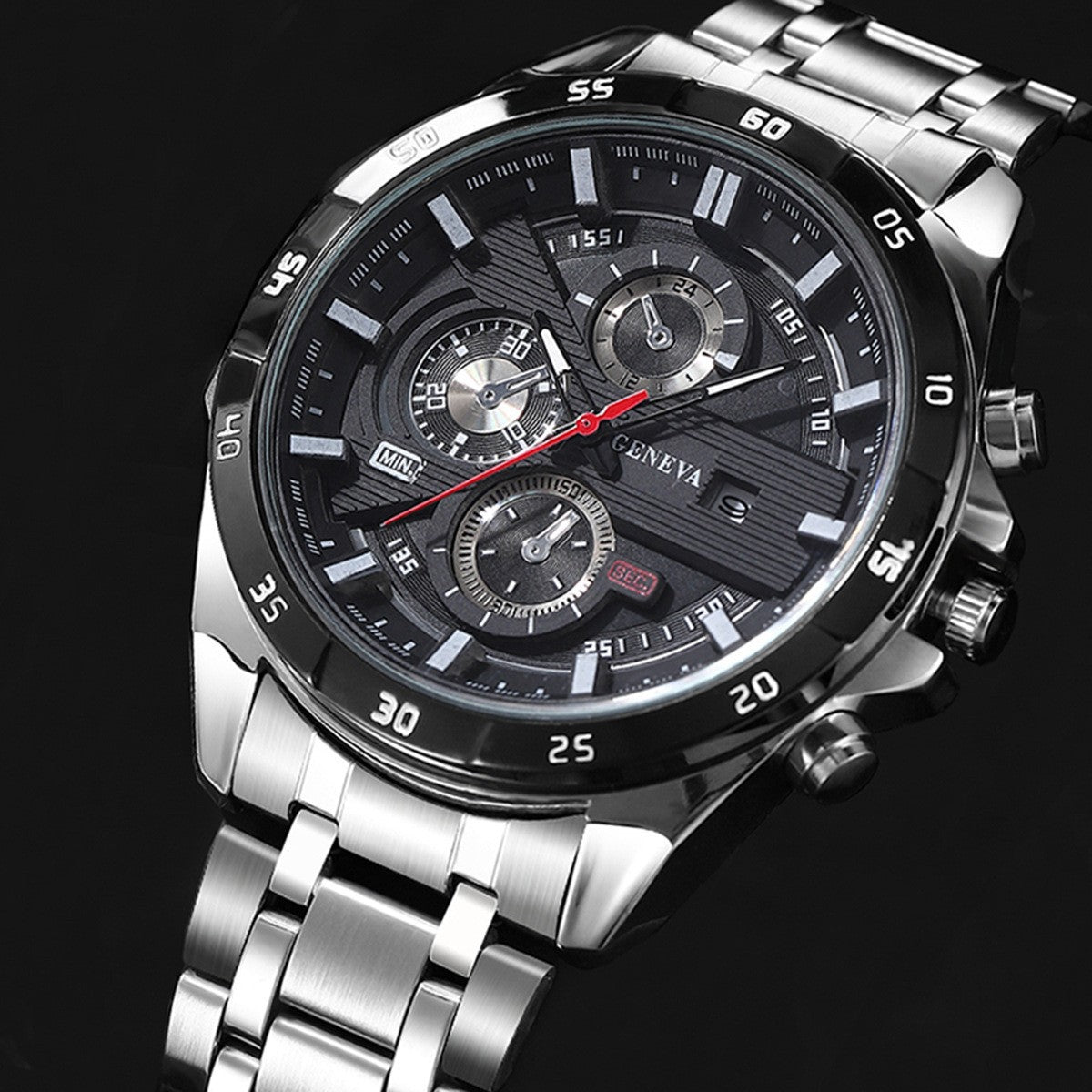 Quarz-Uhr mit Stahlarmband für Herren – Bild 8 | LuxeStyle