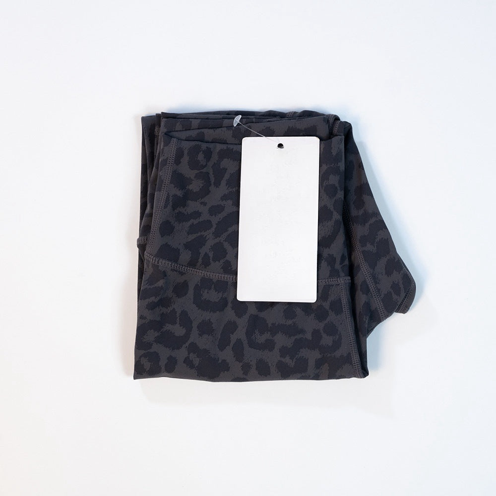 High-Waist Yoga-Hose mit Print