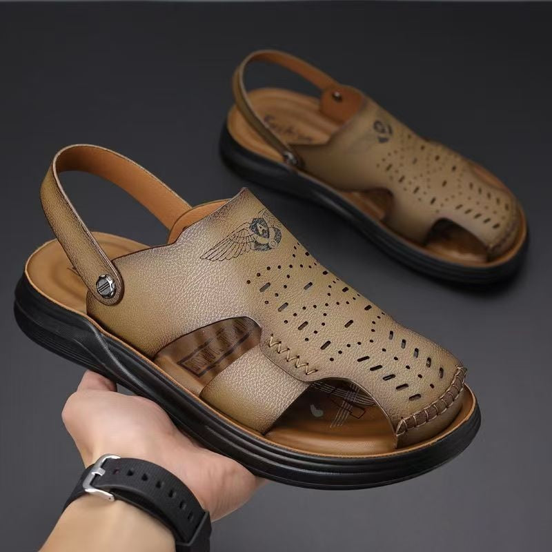 Zehen-Sandalen aus echtem Leder