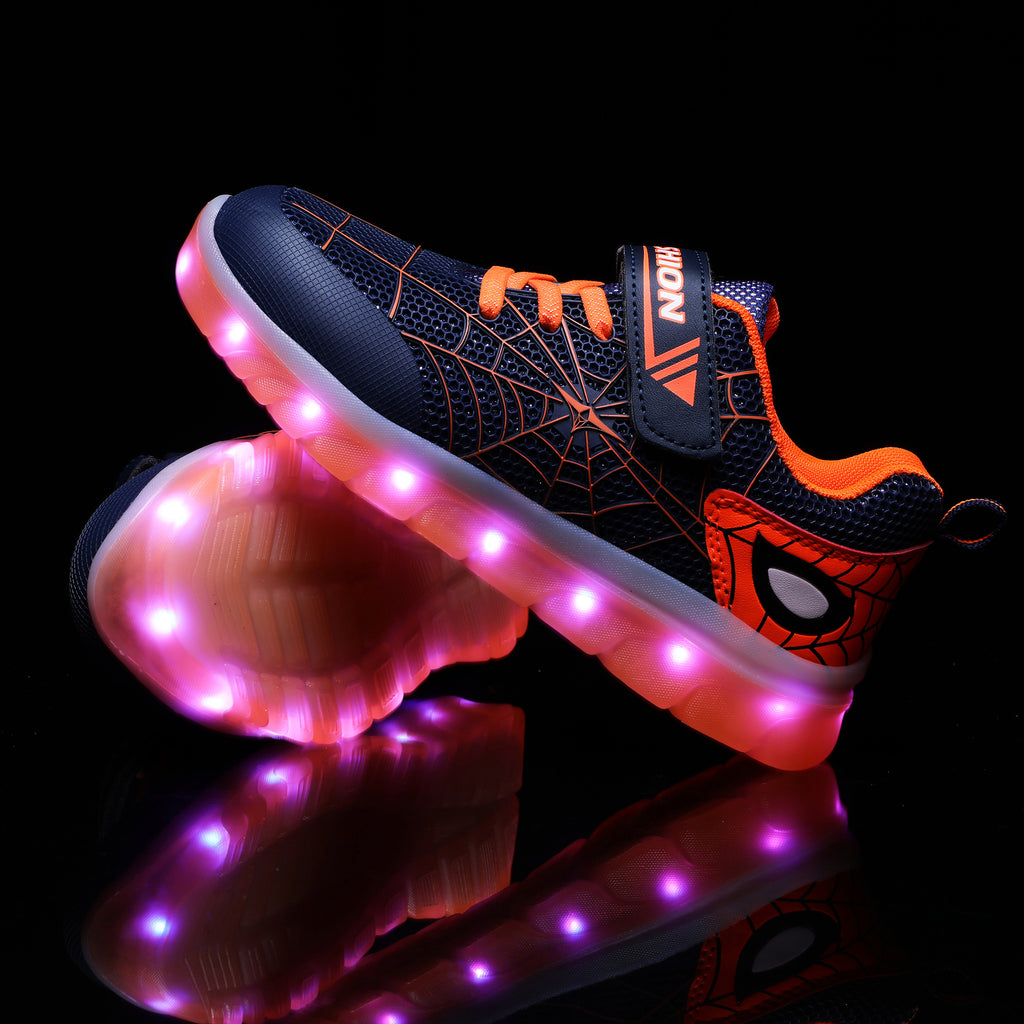LED Leuchtschuhe 26-37 USB aufladbar Klettverschluss
