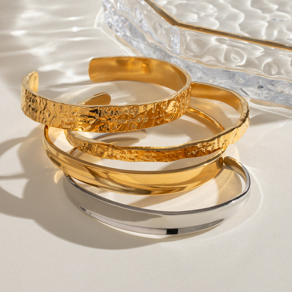 18k-Goldstahl Armband, hohl und poliert