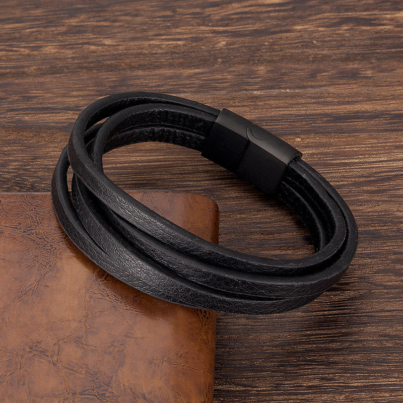 Edelstahl-Lederarmband – Bild 5 | LuxeStyle