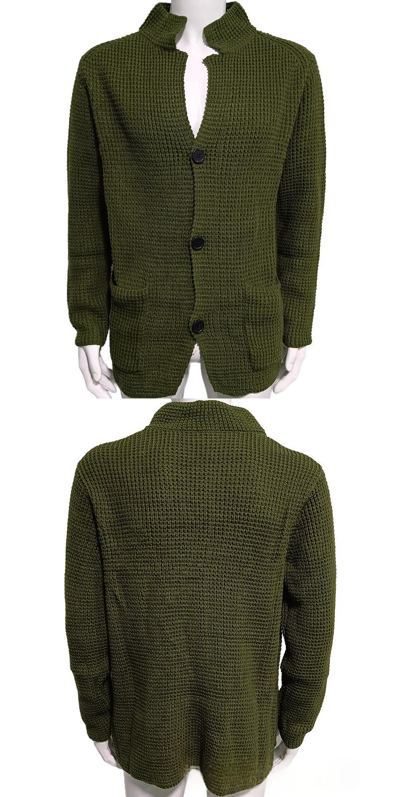 Herren Strickmantel mit Stehkragen