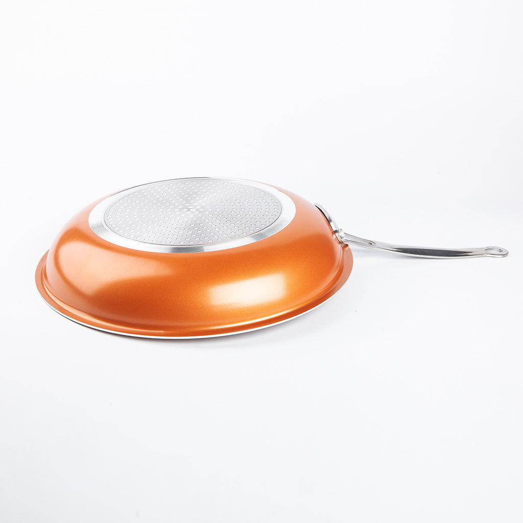 Kupferfarbene Antihaft-Bratpfanne aus Aluminiumguss