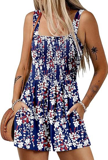 Damen Blumenprint Jumpsuit