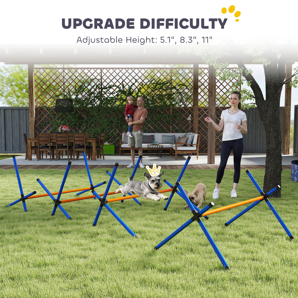 Hunde Agility-Set mit verstellbaren Hürden
