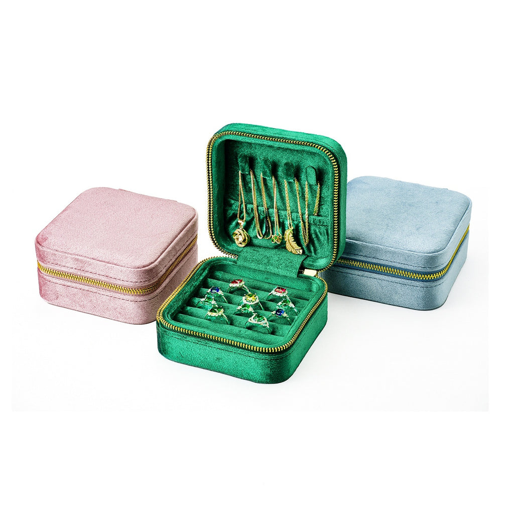 Samt Schmuckbox für Ringe und Halsketten