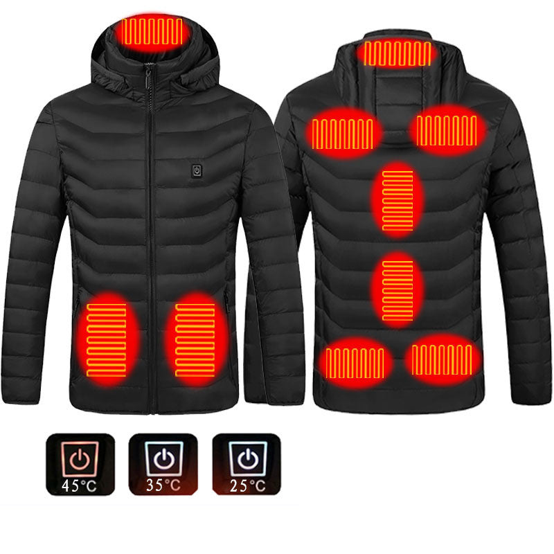Heizjacke Herren mit 9 Heizzonen – ideal für Skifahren