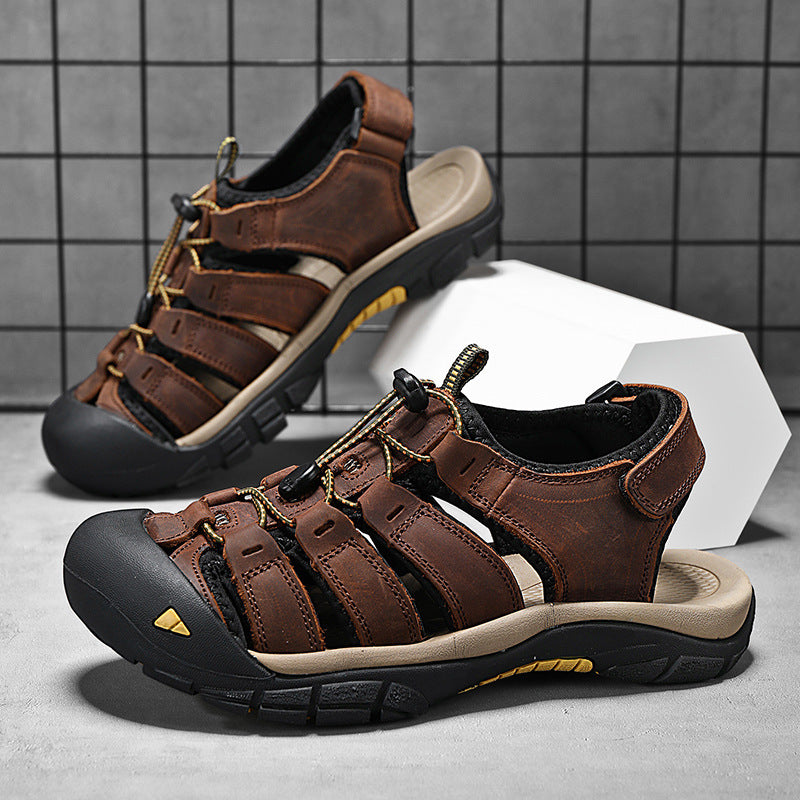 Herren-Strandsandalen aus Leder