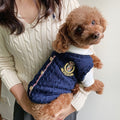 Hundestrickpullover Set in Blau/Weiss | LuxeStyle