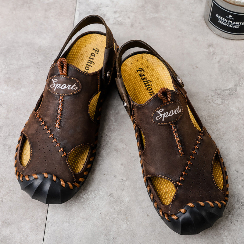 Natürliche Leder Sandalen – Bild 6 | LuxeStyle