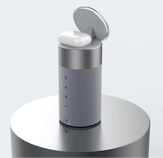 3-in-1 Wireless Charger & Bluetooth Speaker mit Touchlampe