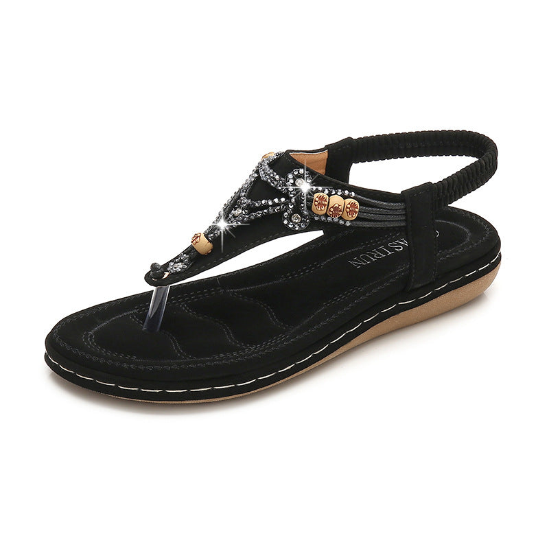 Boho-Sandalen mit Strass und Riemen – Bild 3 | LuxeStyle