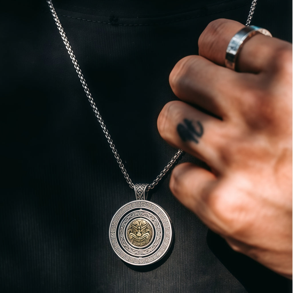 Vintage Foo Lion Spinner Halskette