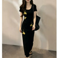 Vintage A-Linien Kleid mit Schmetterlingsdruck