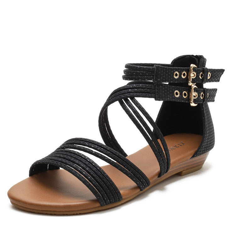 Schwarze Sandalen mit weicher Sohle – Bild 6 | LuxeStyle