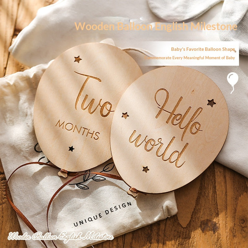 Holztafel für Babyfotos