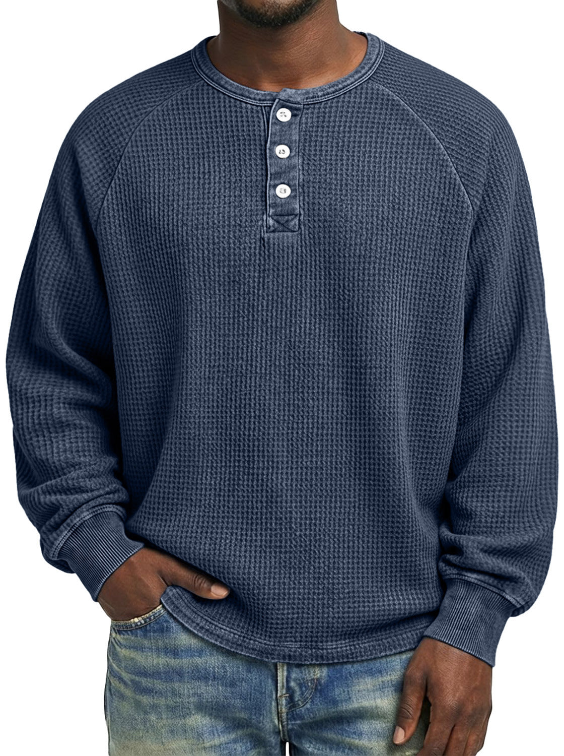 Langärmliges Herren-T-Shirt mit Print – Bild 2 | LuxeStyle